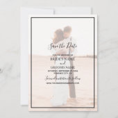 Elegant Simple Minimalist Photo Wedding Save The Date (Voorkant)