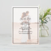 Elegant Simple Minimalist Photo Wedding Save The Date (Staand voorkant)