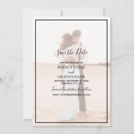 Elegant Simple Minimalist Photo Wedding Save The Date