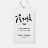 Elegant Simple Minimalist Script Weddenschap Gift- Cadeaulabel (Voorkant)