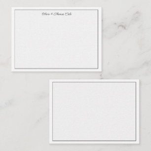 Elegant Simple Minimalist Stucco Wedding Couple Notitiekaartje
