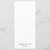 Elegant Simple Minimalist Weddenrenmenu Menu (Achterkant)