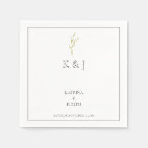 Elegant Simple Minimalist Weddenschap Olive green 