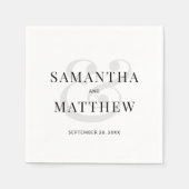 Elegant Simple Minimalist Wedding Servet (Voorkant)