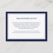 Elegant Simple Minimalist Wedding Transportation Informatiekaartje (Voorkant)