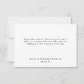 Elegant Simple Modern Beach Weddenschap Bedankt (Achterkant)
