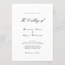 Elegant Simple Modern Black and White Wedding