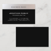 Elegant Simple Modern Black Professional Visitekaartje (Voorkant / Achterkant)
