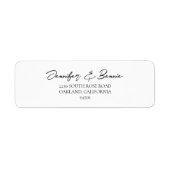 Elegant Simple Modern Chic Minimalist Weddenschap Etiket (Voorkant)