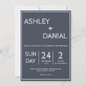 Elegant Simple Modern Doodle Script-omhuld huwelij Kaart (Voorkant)