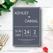 Elegant Simple Modern Doodle Script-omhuld huwelij Kaart