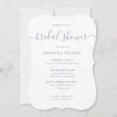 Elegant Simple Modern Dusty Blue Vrijgezellenfeest Kaart (Voorkant)