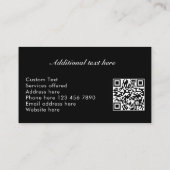 Elegant Simple Modern Faux Brushed Metal QR Code Visitekaartje (Achterkant)