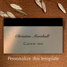 Elegant Simple Modern Faux Brushed Metal QR Code