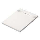 Elegant Simple Modern FAUX Silver Striped Notitieblok (Linkerzijde)