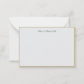 Elegant Simple Modern Gold Slate Wedding Couple Notitiekaartje (Voorkant)