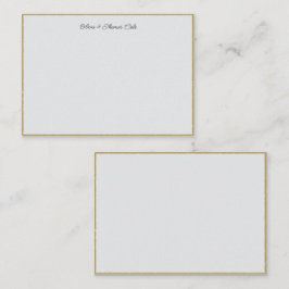 Elegant Simple Modern Gold Slate Wedding Couple Notitiekaartje