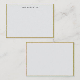 Elegant Simple Modern Gold Slate Wedding Couple Notitiekaartje