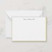 Elegant Simple Modern Gold Textured Wedding Couple Notitiekaartje (Voorkant)