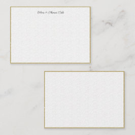 Elegant Simple Modern Gold Textured Wedding Couple Notitiekaartje
