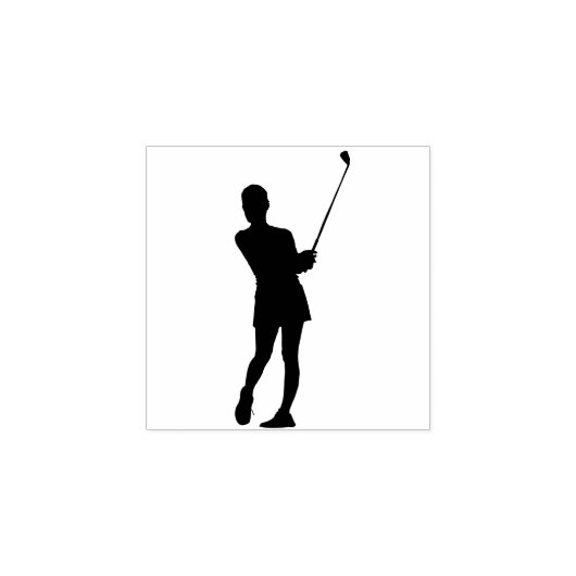 Elegant Simple Modern Golf Personal Stationery Rubberstempel (Afrduk)