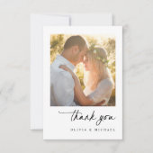Elegant Simple Modern Handwriting Wedding Bedankkaart (Voorkant)