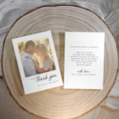 Elegant Simple Modern Handwriting Wedding Bedankkaart