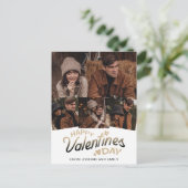 Elegant Simple Modern Happy Valentine's Day Photo Feestdagenkaart (Staand voorkant)