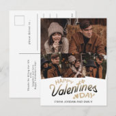 Elegant Simple Modern Happy Valentine's Day Photo Feestdagenkaart (Voorkant / Achterkant)