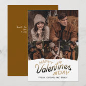 Elegant Simple Modern Happy Valentine's Day Photo Feestdagenkaart (Voorkant / Achterkant)