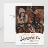 Elegant Simple Modern Happy Valentine's Day Photo Feestdagenkaart (Voorkant / Achterkant)