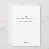 Elegant Simple Modern Happy Valentine's Day Photo Feestdagenkaart (Achterkant)