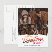 Elegant Simple Modern Happy Valentine's Day Photo Feestdagenkaart (Voorkant / Achterkant)