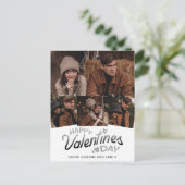 Elegant Simple Modern Happy Valentine's Day Photo Feestdagenkaart (Staand voorkant)