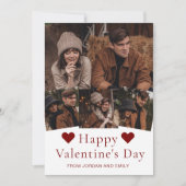 Elegant Simple Modern Happy Valentine's Day Photo Feestdagenkaart (Voorkant)