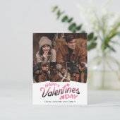 Elegant Simple Modern Happy Valentine's Day Photo Feestdagenkaart (Staand voorkant)