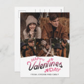 Elegant Simple Modern Happy Valentine's Day Photo Feestdagenkaart (Voorkant / Achterkant)