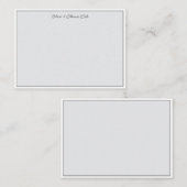 Elegant Simple Modern Minimal Slate Wedding Couple Notitiekaartje (Voorkant / Achterkant)