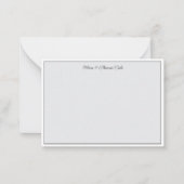 Elegant Simple Modern Minimal Slate Wedding Couple Notitiekaartje (Voorkant)
