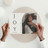 Elegant Simple Modern Minimalist Arch Photo Feestdagenkaart