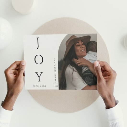 Elegant Simple Modern Minimalist Arch Photo Feestdagenkaart