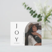 Elegant Simple Modern Minimalist Arch Photo Feestdagenkaart (Staand voorkant)