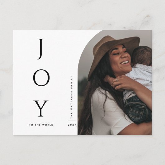 Elegant Simple Modern Minimalist Arch Photo Feestdagenkaart (Voorkant)