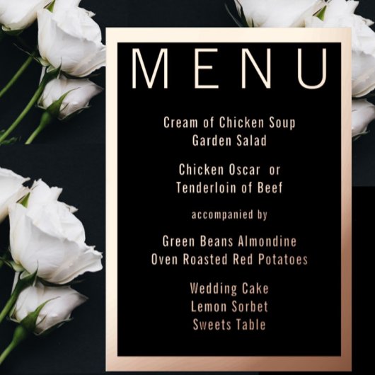 Elegant Simple Modern Minimalist Gold Wedding Folie Uitnodiging