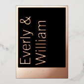 Elegant Simple Modern Minimalist Gold Wedding Folie Uitnodiging (Voorkant)