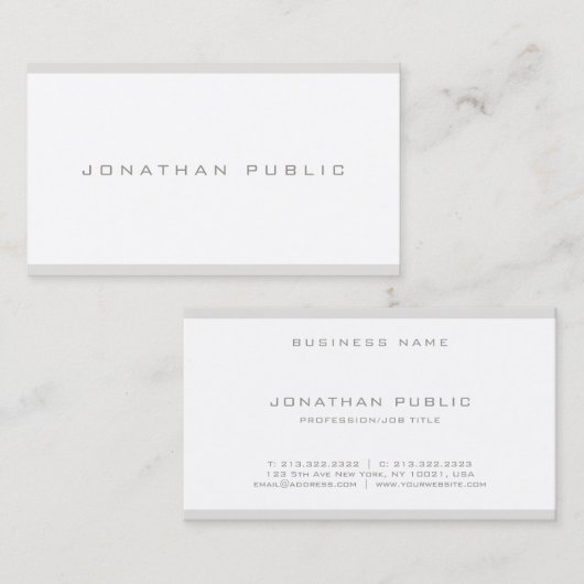 Elegant Simple Modern Minimalist Luxury Trendy Visitekaartje (Voorkant / Achterkant)