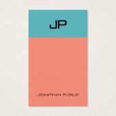 Elegant Simple Modern Monogram Sjabloon Visitekaartje (Voorkant)