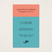 Elegant Simple Modern Monogram Sjabloon Visitekaartje (Achterkant)