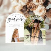 Elegant Simple Modern Photo Afstuderen Kaart