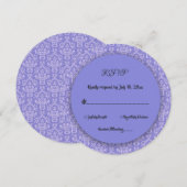Elegant Simple Modern Round Wedding RSVP Kaart (Voorkant / Achterkant)